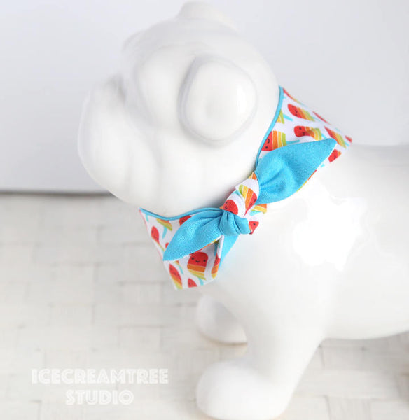 Rainbow Popsicle Bandana - Tie on Modern Pet Bandana Scarf
