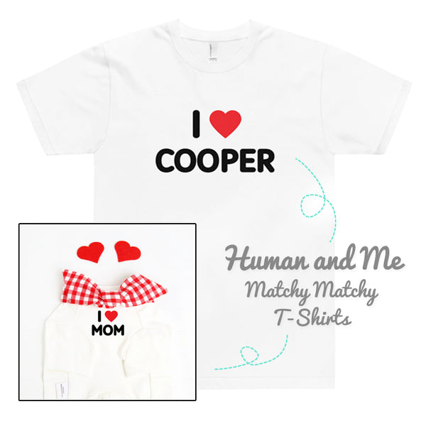 I Heart My Dog/Cat Custom T-shirt - Matching Human Clothing