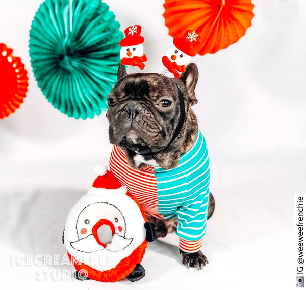 Half and Half Stripe Tshirt Pajama - Pet Clothing