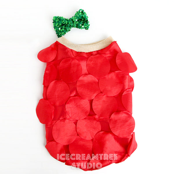 Red Multi Circle Fringe Party Outfit Set - Pet Clothing