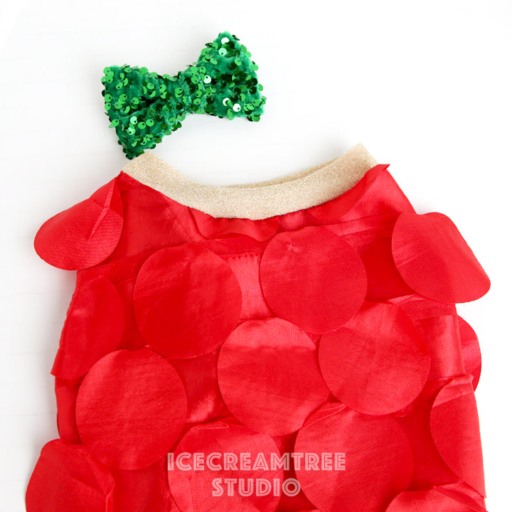 Red Multi Circle Fringe Party Outfit Set - Pet Clothing