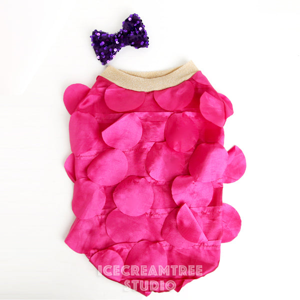 Hot Pink Multi Circle Fringe Party Outfit Set - Pet Clothing