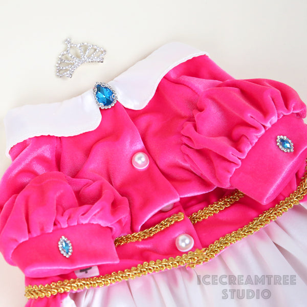Princess Peach Inspired Outfit Set - Pet Clothing