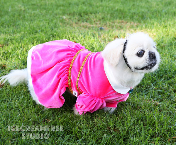 Princess Peach Inspired Outfit Set - Pet Clothing