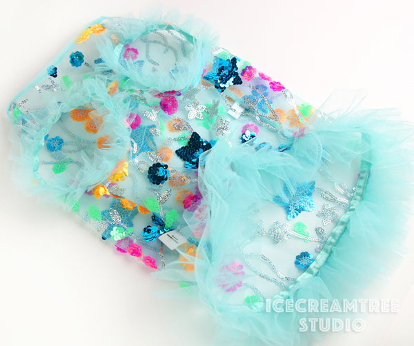 Under the Sea Tutu Dress Top Set - Pet Clothing