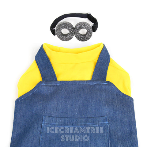 Denim Overalls Outfit Set - Pet Clothing