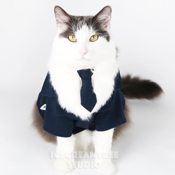 Agent Navy Suit Outfit Set - Pet Clothing