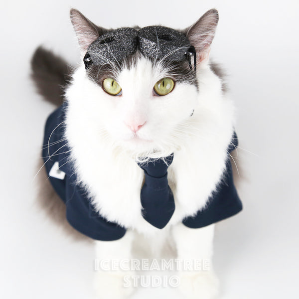 Agent Navy Suit Outfit Set - Pet Clothing