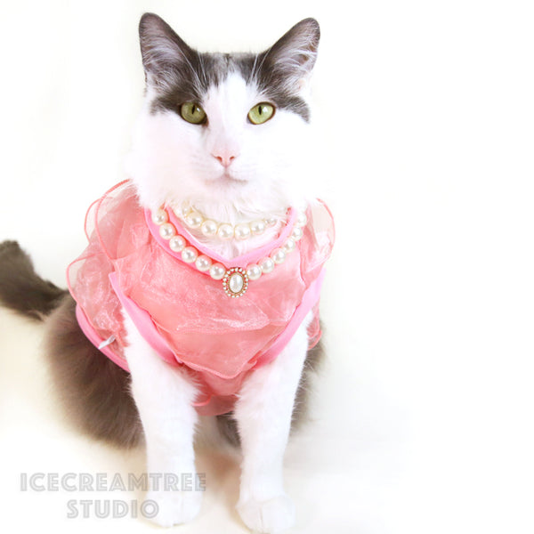 Pink Mermaid Top Dress Outfit Set - Pet Clothing