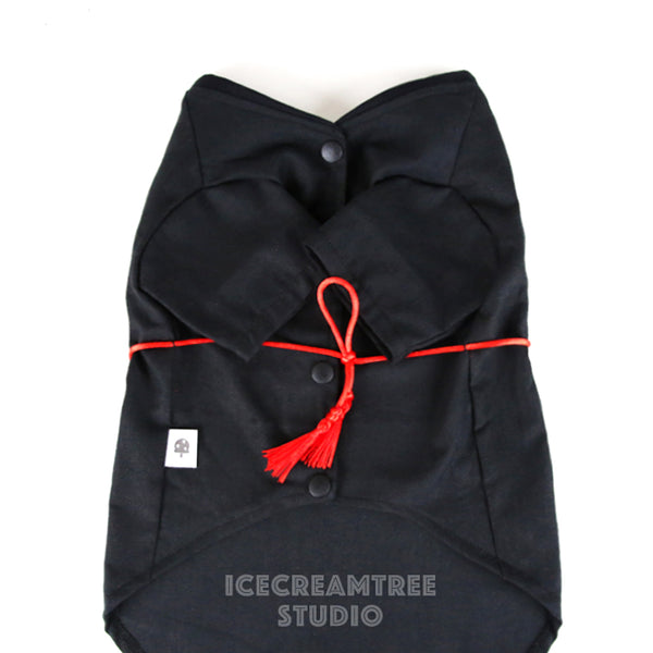 Black Saja Hanbok Outfit Set - Pet Clothing