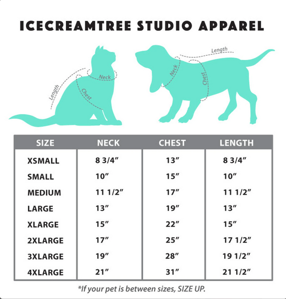 Ice Cream Shirt and Scarf - Pet Clothing