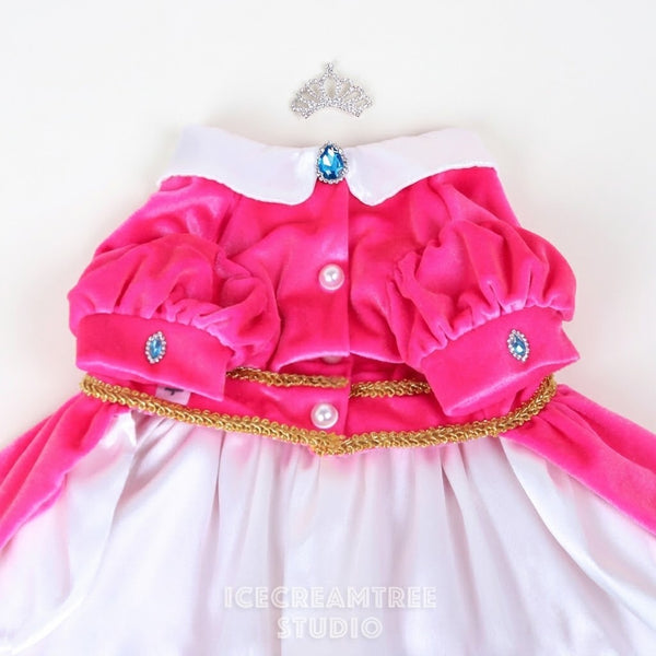 Princess Peach Inspired Outfit Set - Pet Clothing