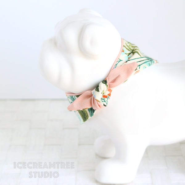 Flower Garden Bandana - Tie on Modern Pet Bandana Scarf