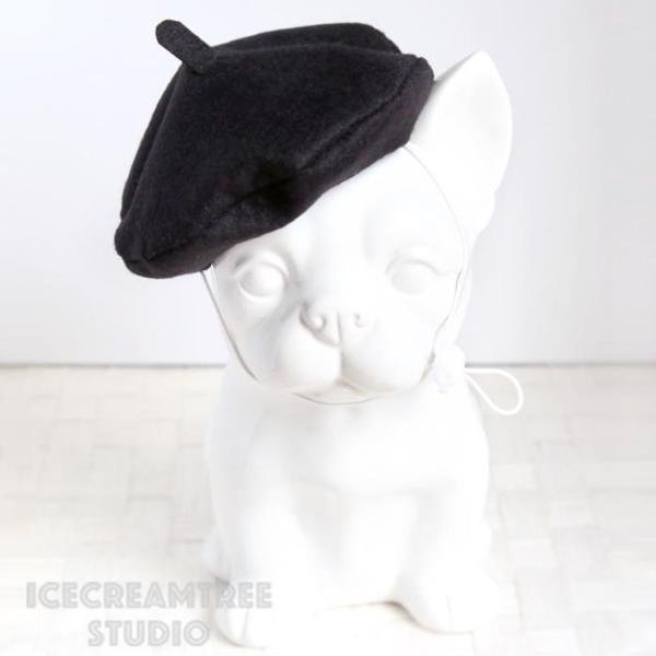 Black Beret Hat - Pet Petite Hat