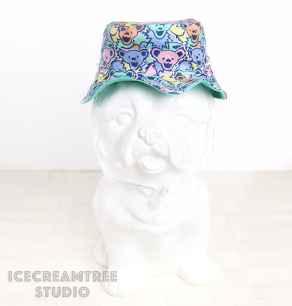 Reversible Dancing Bears Bucket Hat - Pet Petite Hat