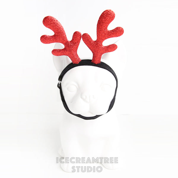Holiday Antler Headband - Pet Photo Prop