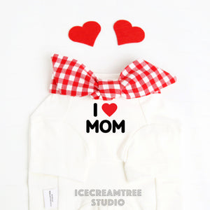 I Heart Mom Outfit Set - Pet Clothing