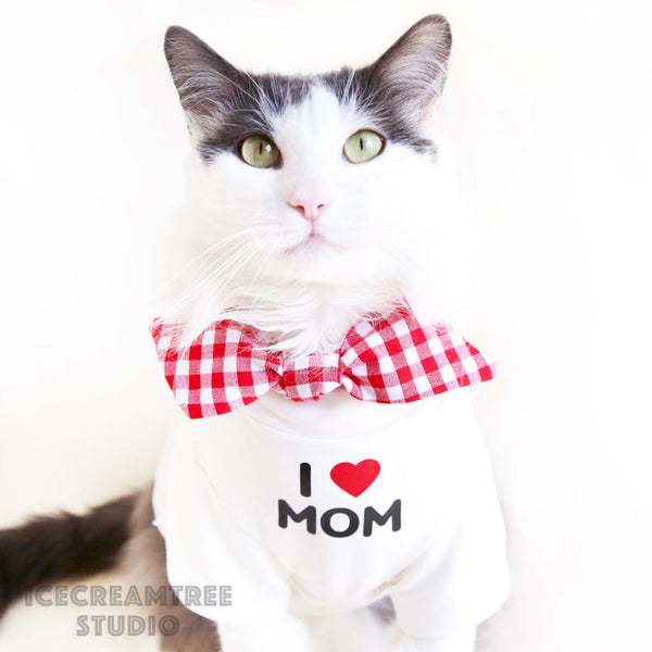 Customized I'm Pet + Mom White Tshirts Set - Pet and Human Clothing