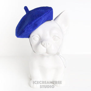 Cobalt Blue Beret Hat - Pet Petite Hat
