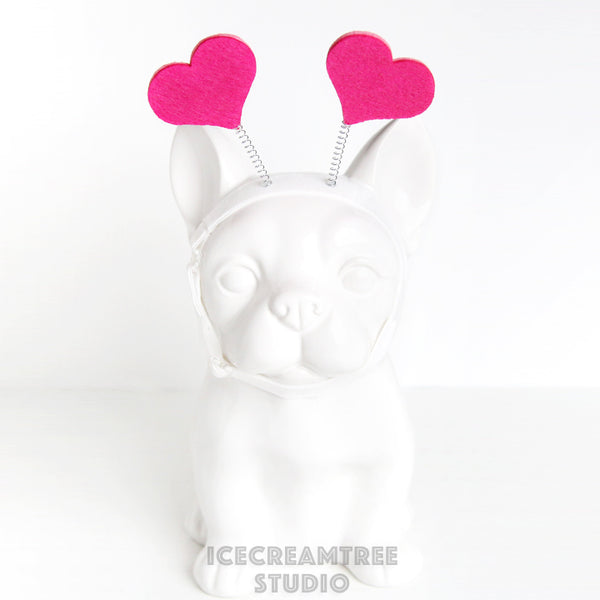 Red/Pink Hearts Headband - Pet Photo Prop