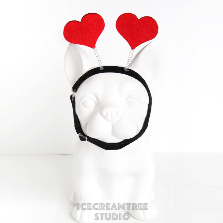 Red/Pink Hearts Headband - Pet Photo Prop