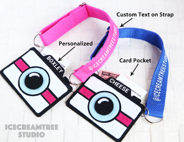 Pink Camera Necklace - Pet Photo Accessories