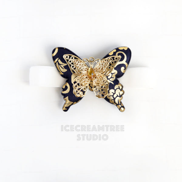 Korean Butterfly Headband - Elastic Pet Collar