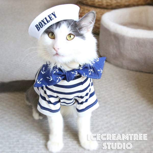 Sailor Look Outfit Set - Pet Clothing