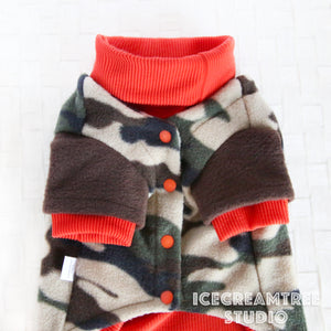 Camouflage Cardigan Sweater Camo Look Outfit - Pet Clothing