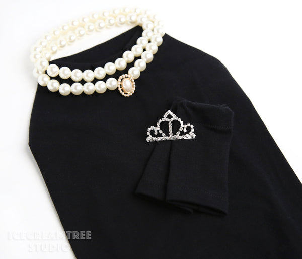 Double Pearl Necklace - Elastic Pet Collar