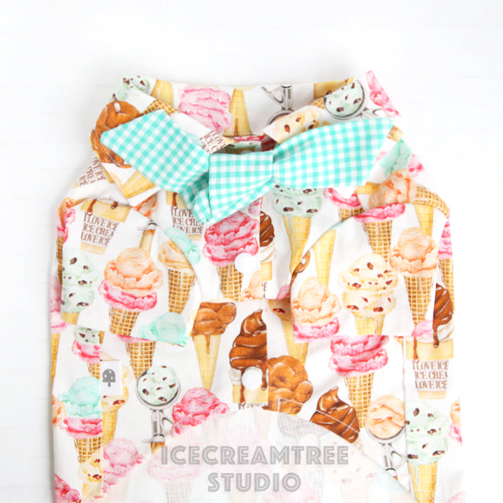 Ice Cream Shirt and Scarf - Pet Clothing