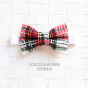 Flannel Classic Winter Plaid Bow Tie - Pet Bow Tie