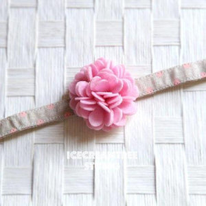 Felt Light Pink Flower Collar Slide On - Small Flower Collar Accessory