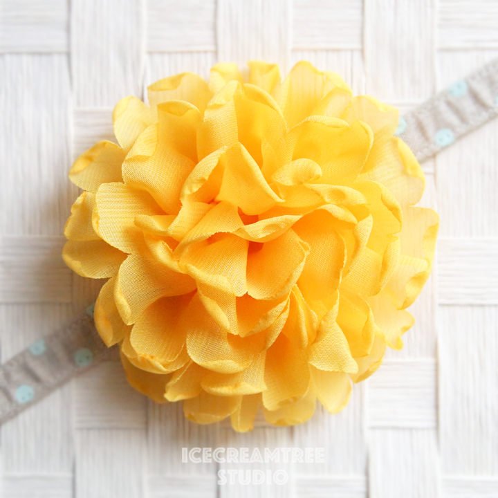 Giant Yellow Bloom Collar Slide On - Large Flower Collar Accessory