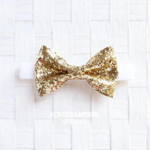 Sparkle Glitter Gold Bow Tie - Pet Bow Tie